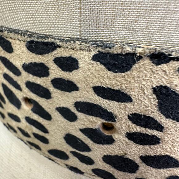 Vintage Made in USA Leopard Calf Hair Belt Brass Elephant Zebra Y2k Safari Small - Picture 16 of 16